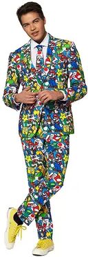 OppoSuits Men's OppoSuits Slim-Fit Super Mario Suit & Tie Set, Size: 50 - Regular, Multicolor