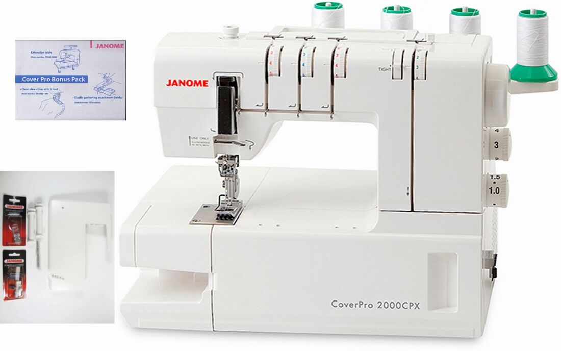 Janome Cover Pro 2000 CPX  con  5 anni di garanzia