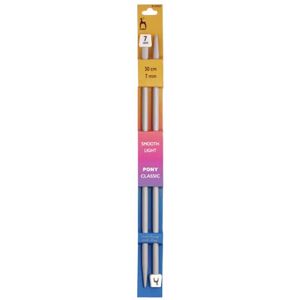 Pony Single Ended Classic Knitting Pins, Multi-Colour, 7mm