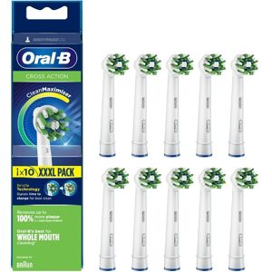 Oral B Oral-B CrossAction 80339346 børstehoved til elektrisk tandbørste 10 stk Blå, Grøn, Hvid