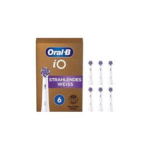 Oral-B iO Series Radiant White Tandbørstehoveder - Hvid - 6-pak