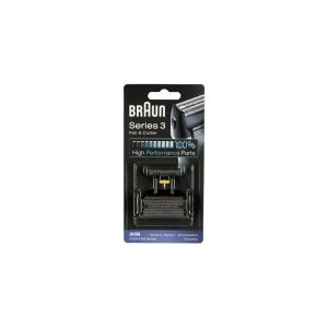 Braun Kombipack 30B - Ekstra klinge og skærer - til shaver - sort - for Braun Satin Hair 3  Series 3  SmartControl3  TriControl 4715, 4740, 4745, 4775