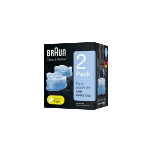 Braun CCR2 Syncro System Clean & Charge 2 Refills - Rengører til barberhoved - til shaver - for Braun Flex Integral +