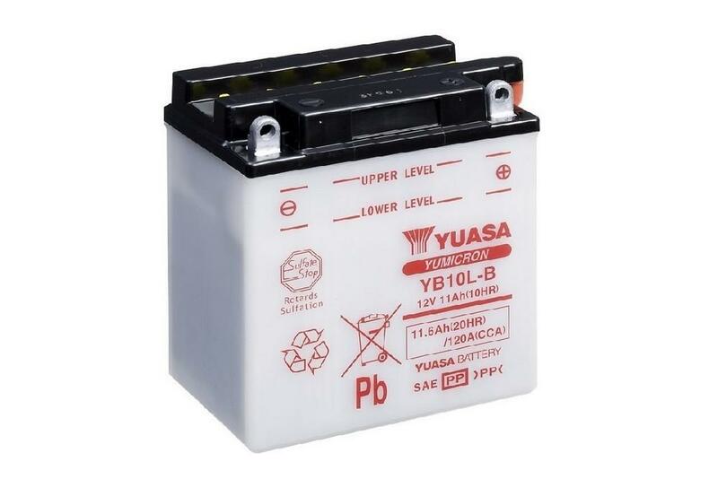 YUASA Batería  Convencional Sin Acid Pack - YB10L-B Batería sin paquete ácido -  (135 mm)