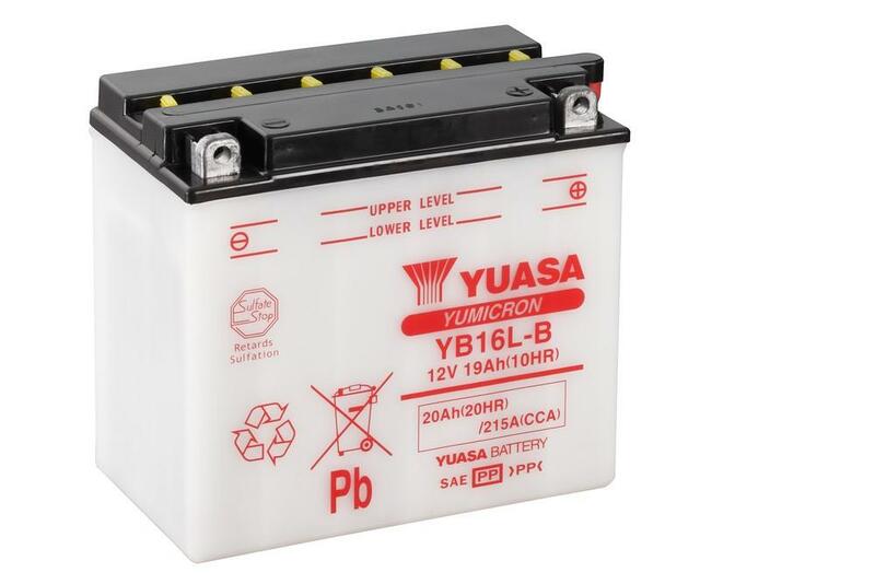 YUASA Batería  Convencional Sin Acid Pack - YB16L-B Batería sin paquete ácido -