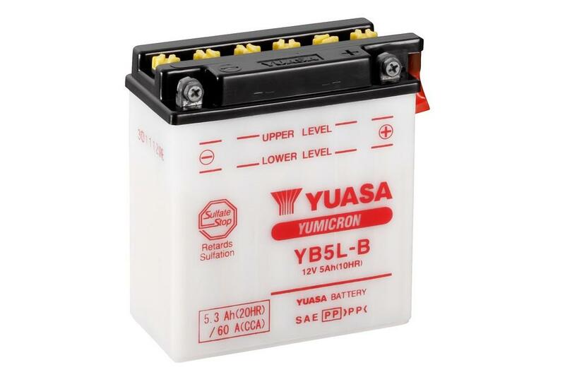 YUASA Batería  Convencional Sin Acid Pack - YB5L-B Batería sin paquete ácido -