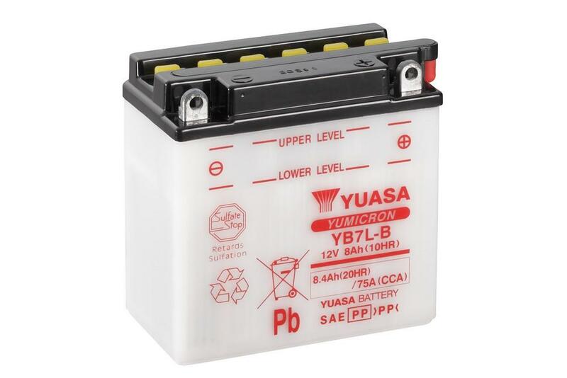YUASA Batería  Convencional Sin Acid Pack - YB7L-B Batería sin paquete ácido -  (135 mm)