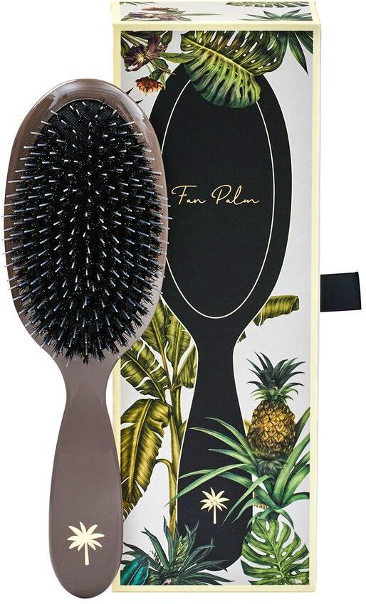 Fan Palm Boar & Nylon Brush Medium – Mink