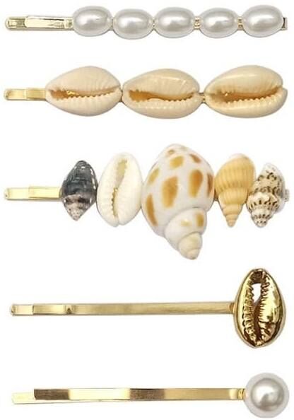 Just d'Lux Hairpin Seashell ─ 03 Gold and Pearls