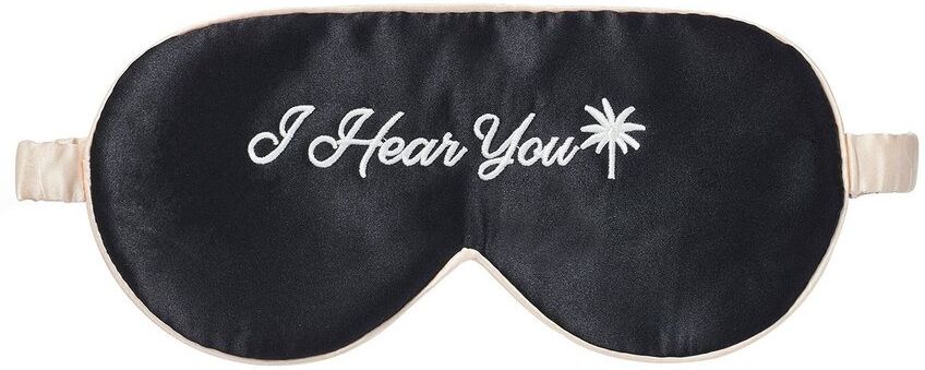 Fan Palm Sleeping Eye Mask Silk I Hear You 20 x 10 cm