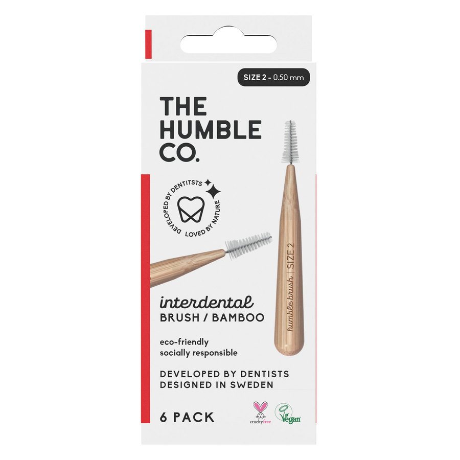 The Humble Co. The Humble Co Bamboo Interdental Brush Size 2 6 kpl – Red