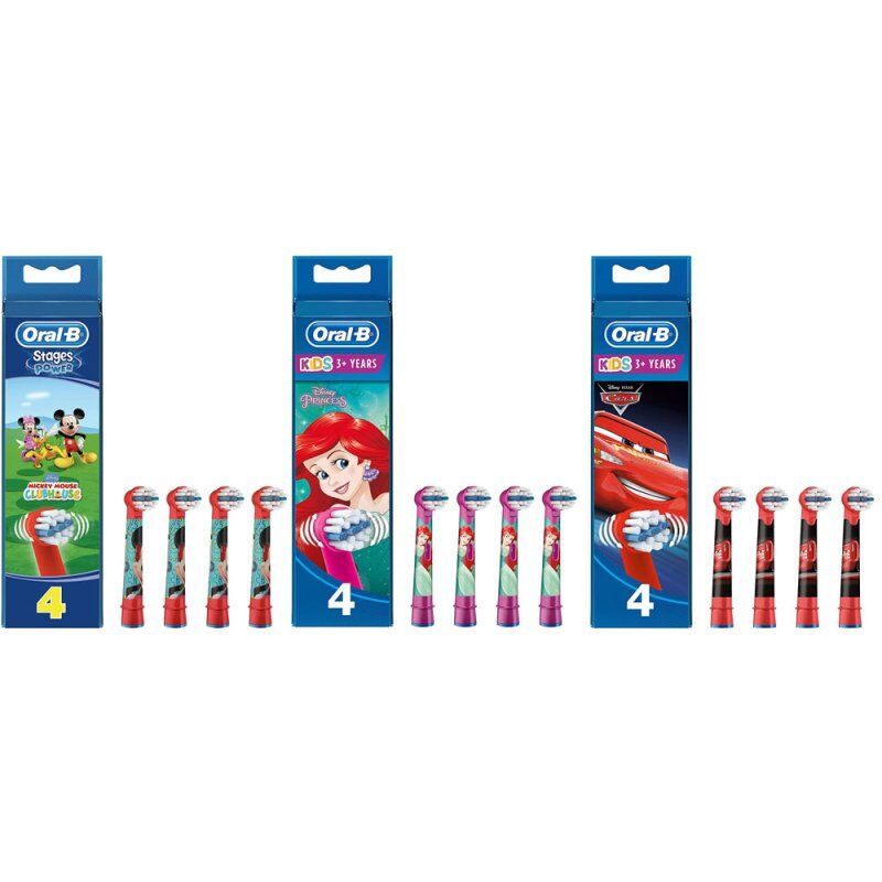 Procter & Gamble Srl Oral-B Kids Testine Di Ricambio Cars/mickie/princess 4 Pezzi