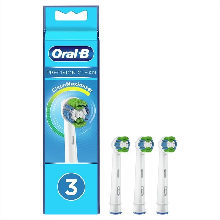 Oral-B Testine Precise Clean Con Cleanmaximiser, 3 Pezzi-bianco