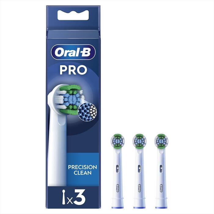 Oral-B Testine Pro Precise Clean 3 Pezzi-bianco