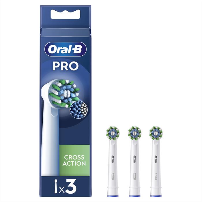 Oral-B Testine Pro Cross Action 3 Testine-bianco