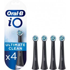 Oral-B Io Ultimate Clean Black -Byteborstar, Svart, 4 St.