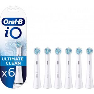 Oral-B Io Ultimate Clean -Borsthuvud, Vit, 6 St