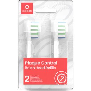 Oclean Plaque Control -Borsthuvud, Vit, 2 St