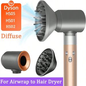 SHEIN Diffuser Accessories For Airwrap HS01 HS05 Styler Converting to Hair Dryer Seconds change to For Supersonic Nozzle Adapter Gold