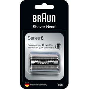 BRAUN Series 8 Electric 83M Shaver Head Replacement - Silver, Silver/Grey