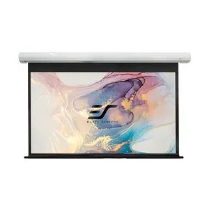 ELITE SCREENS-SAKER PREMIUM - MOTORLEINWANDWeiß / 16:9 / 203 x 115 (Vorlauf 60cm)-Projektionsleinwand-geeignet für: normalen Beamer