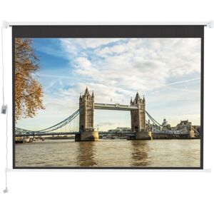 Living And Home (100 in) Motorized Electric Projector Screen 4:3 16:9 Home Cinema Office Remote