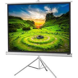 celexon portable projector screen with stand - Mobile tripod screen with handle - Tripod economy White - 133x100 cm – 65” inch – 4:3 - Gain 1.0