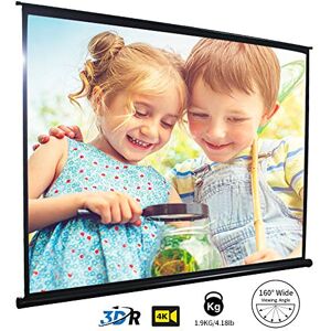 GHKJOK Projector Screen, GHKJK 50'' 16:9 Portable Freestanding Floor Projector Screen for Indoor Outdoor School Conference Meeting, Lightweight & Durable(Size: 125 X 56cm) (2.1KG/4.6lbs) Stands on its own