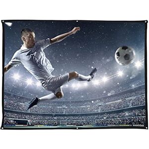 Annadue Projection Screen 4:3 Thickened 100% Polyester Portable Foldable Projector Curtain For Indoor Outdoor Camping,Open-air Movies (84inch)