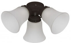 Hunter Kit De Luz 3 Light Flush Mount Para Ventiladores De Techo Hunter - 5 Colores Disponibles