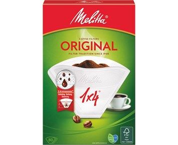 Melitta Kaffefilter 1x4 80-pack