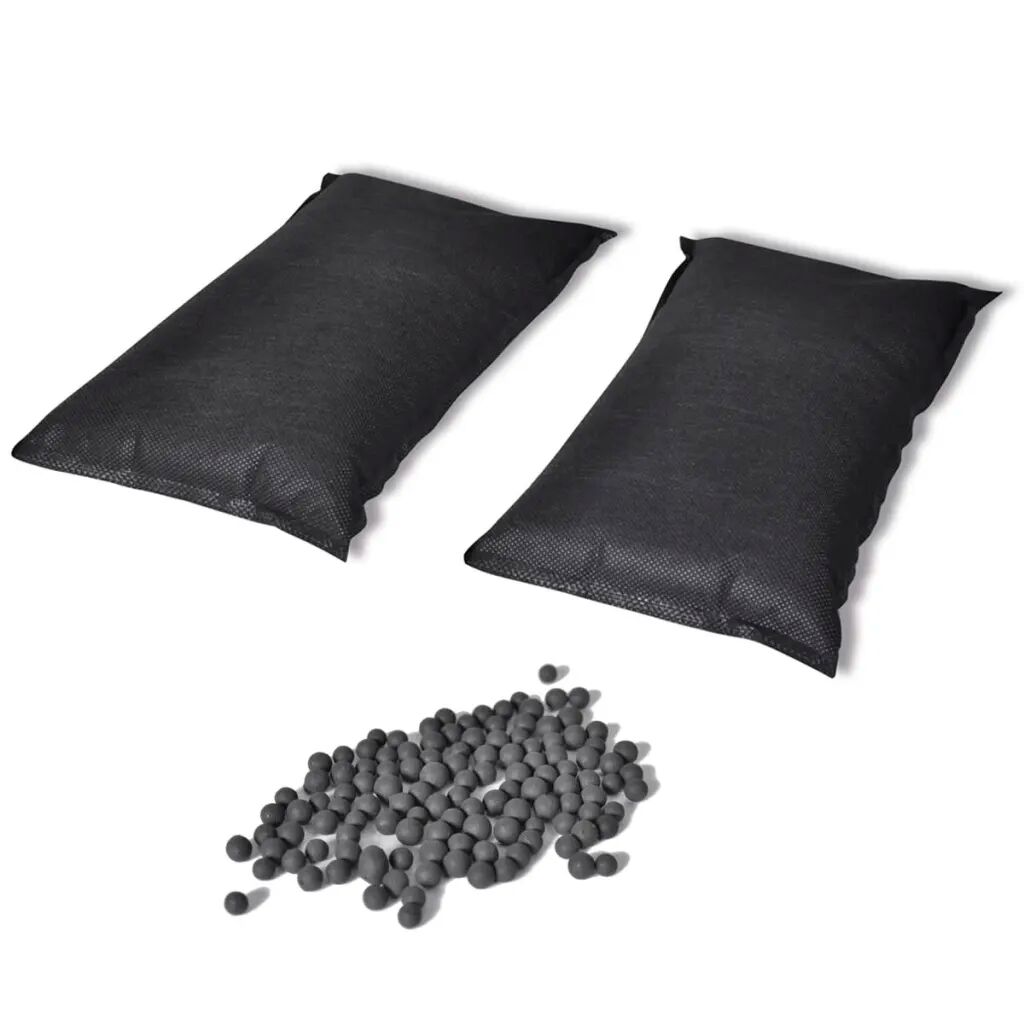 vidaXL Sacos de desodorizante carvão ativado 2 pcs 2 kg