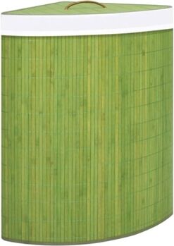 Vidaxl Cesto de Roupa Suja 60 L (Verde - Bambu - 52,3x37x65 cm)