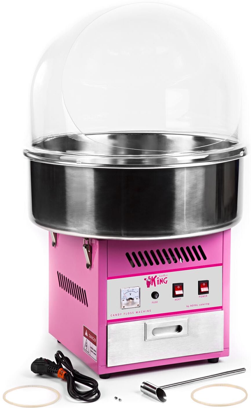 Royal Catering Commercial Candy Floss Machine - 52 cm - 1200 W - Spit Protection