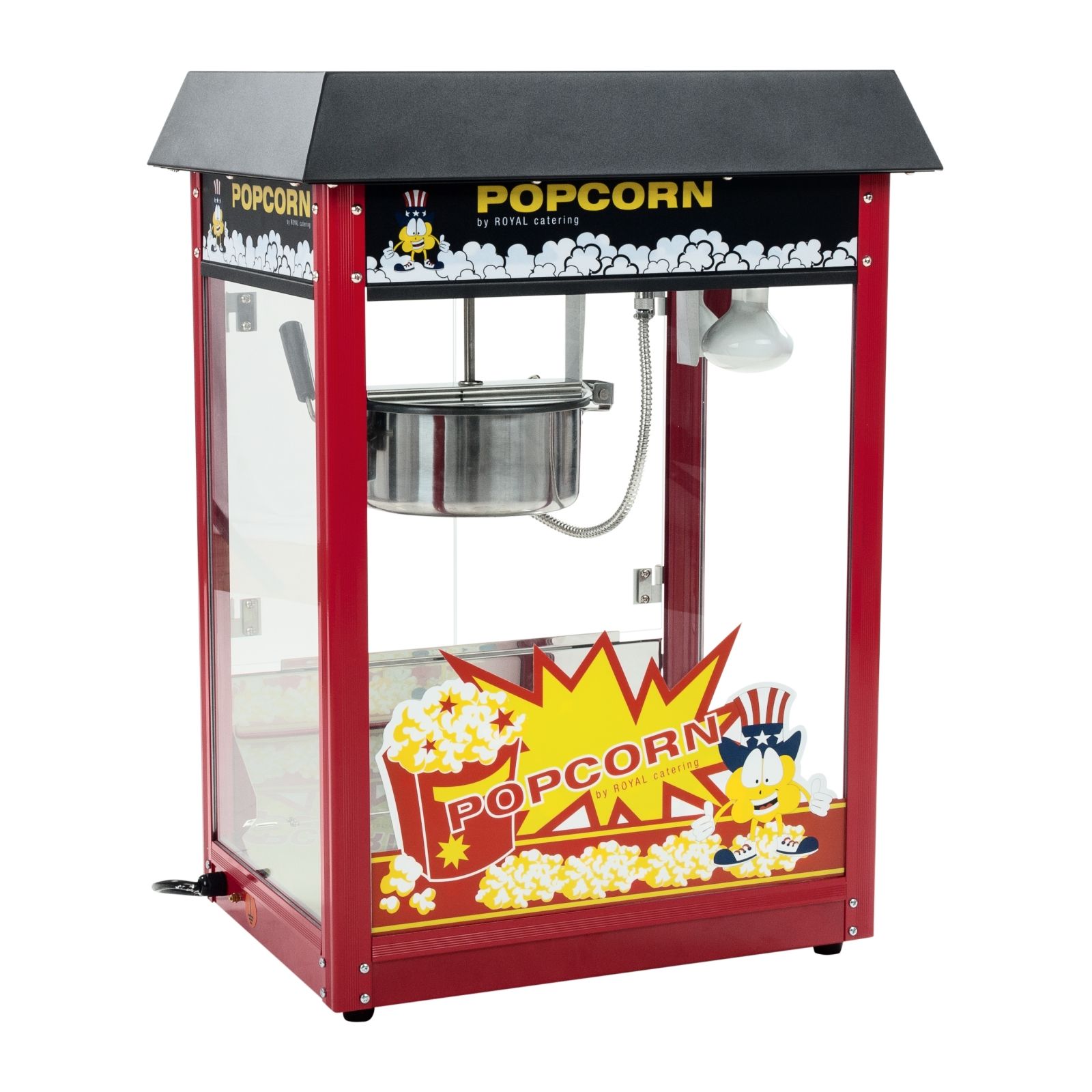 Royal Catering Factory seconds Popcorn machine - Black Roof RCPS-16E