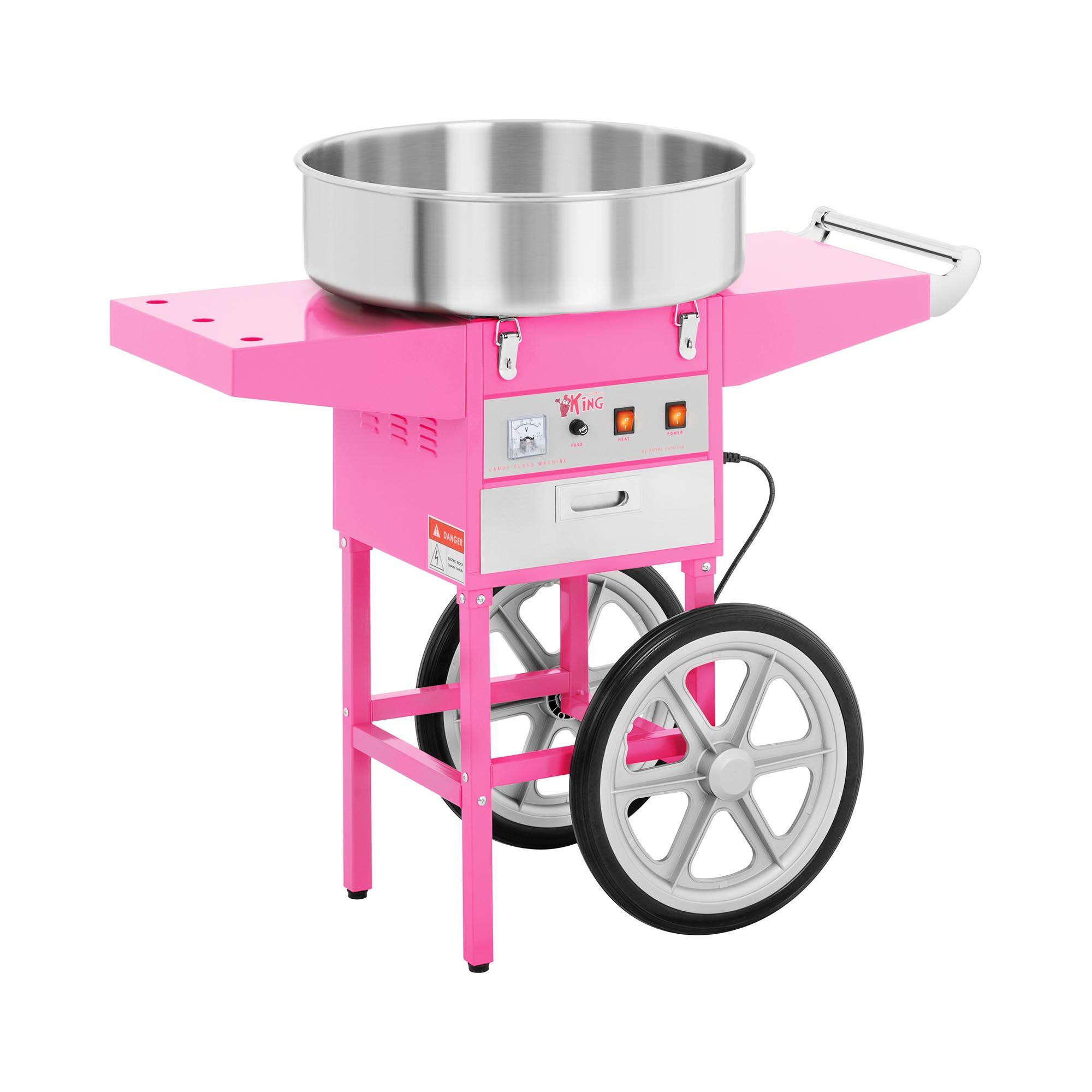 Royal Catering Candy Floss Machine with Trolley - 52 cm RCZC-1200-W