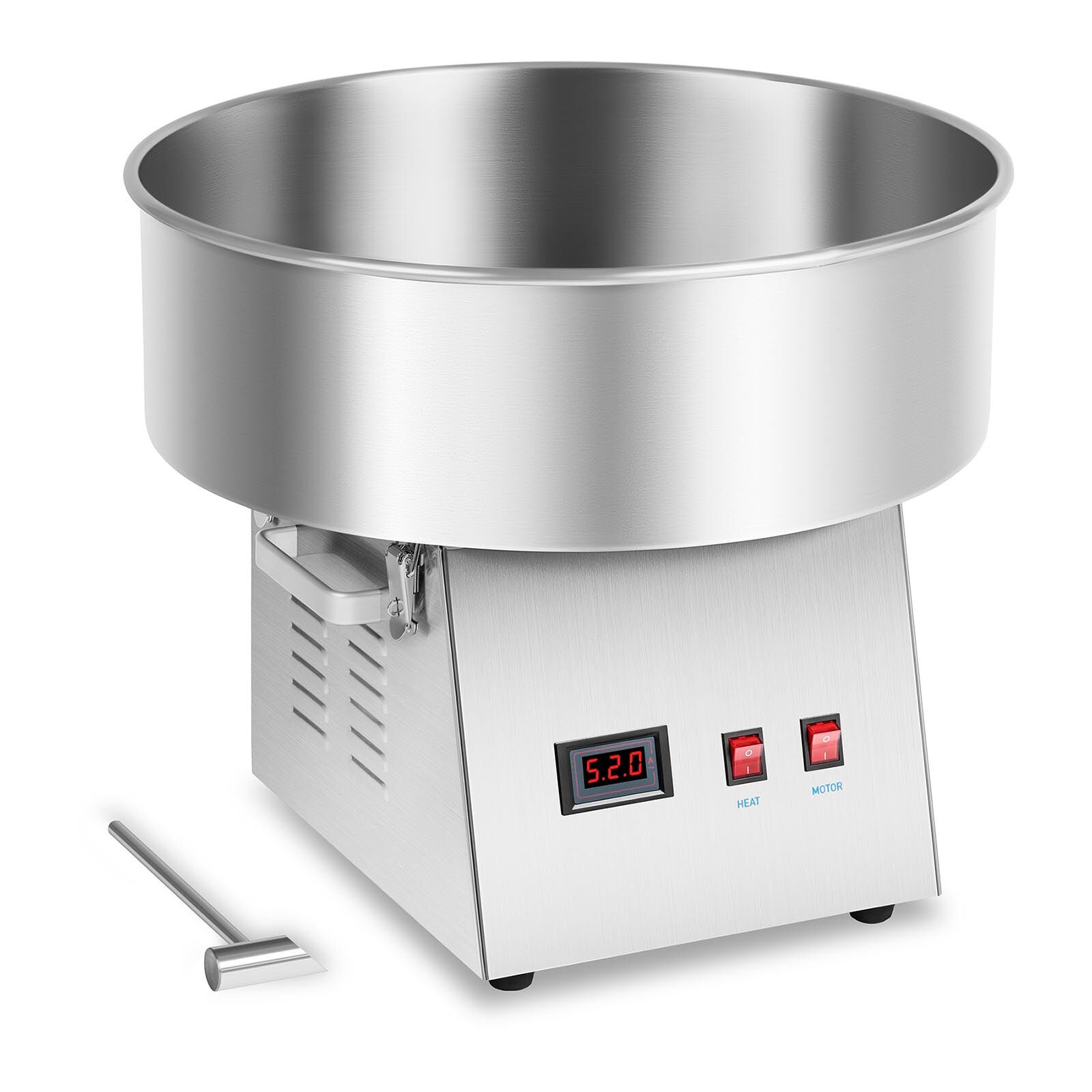 Royal Catering Candy Floss Machine - 52 cm - stainless steel - vibration absorption RCZK-1030-W