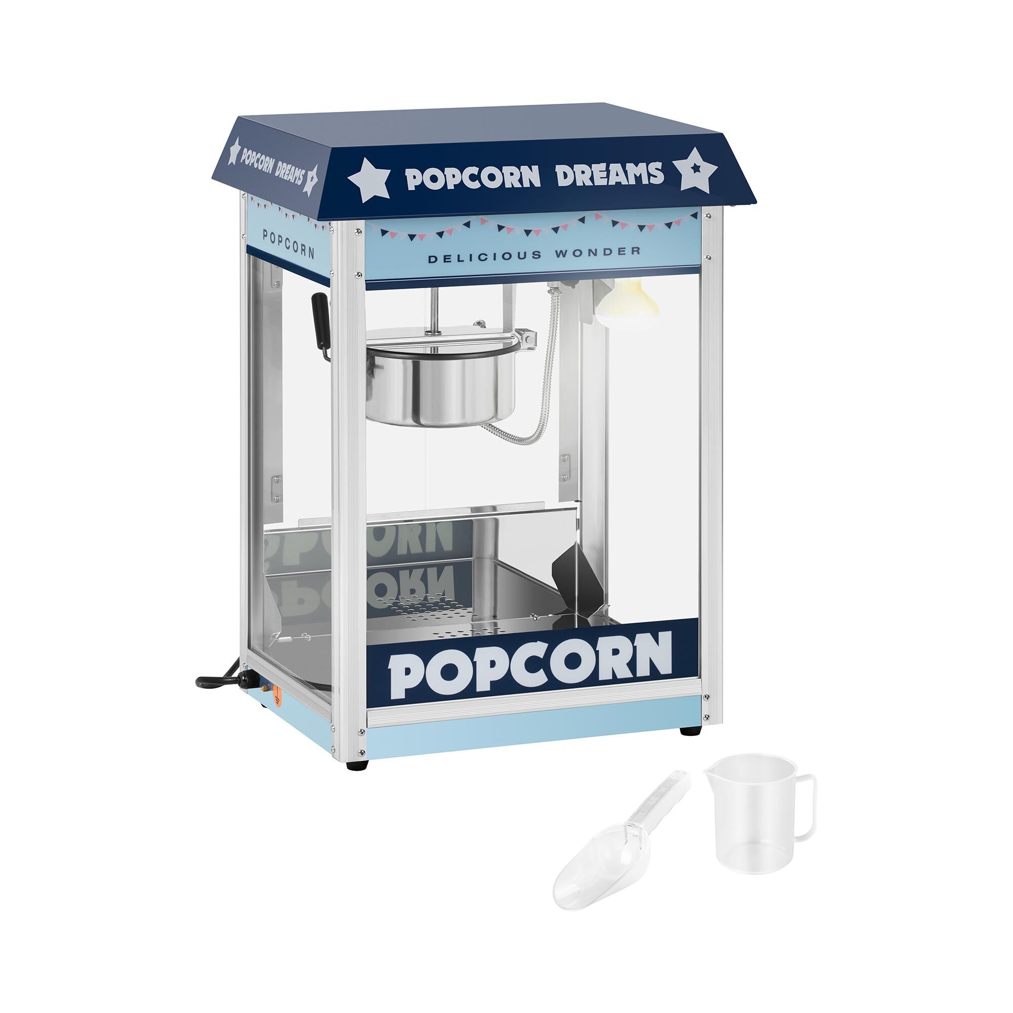 Royal Catering Popcorn Machine - blue RCPS-BB1