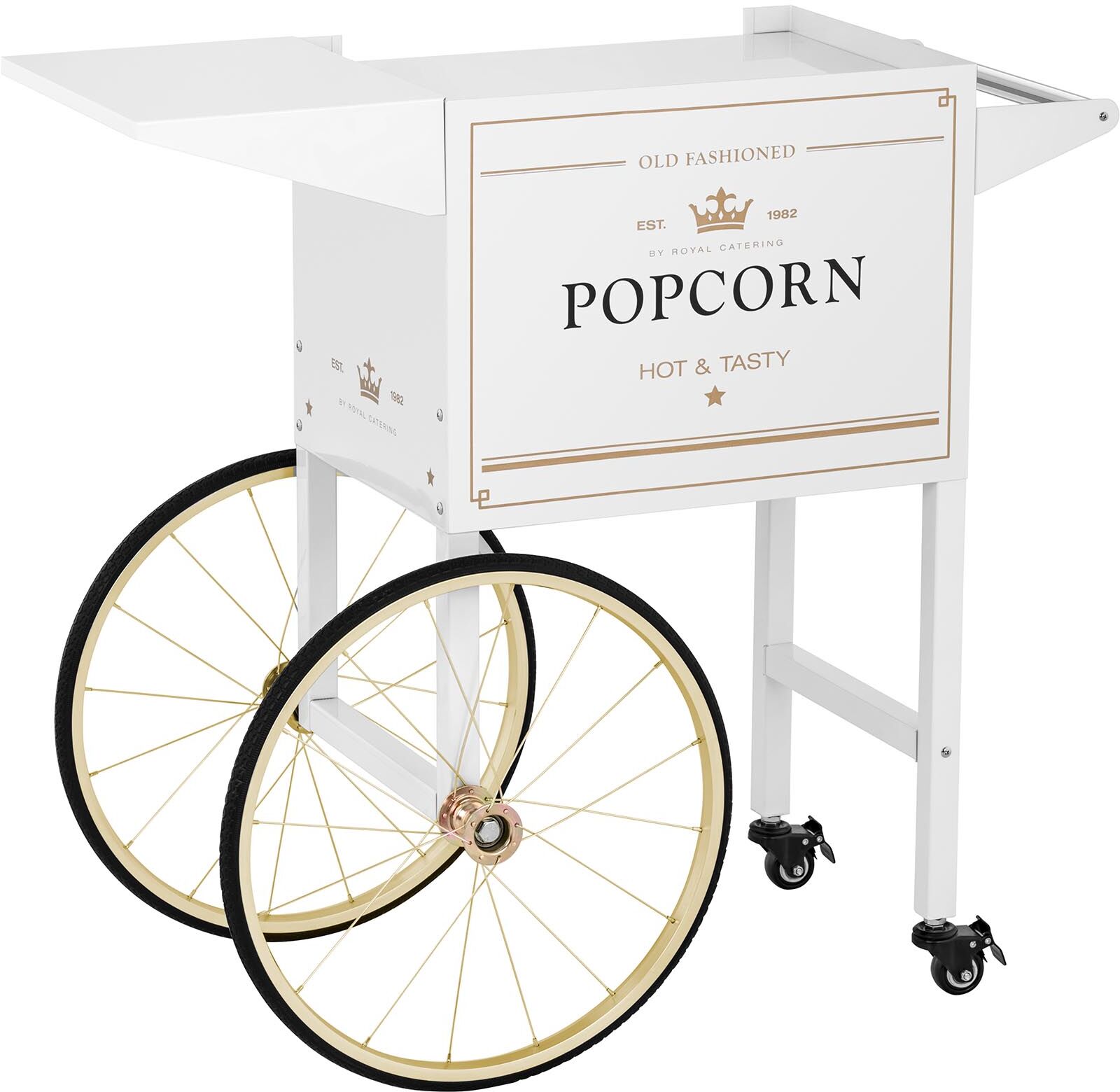 Royal Catering Popcorn Cart - white & gold RCPT-WGWG-1