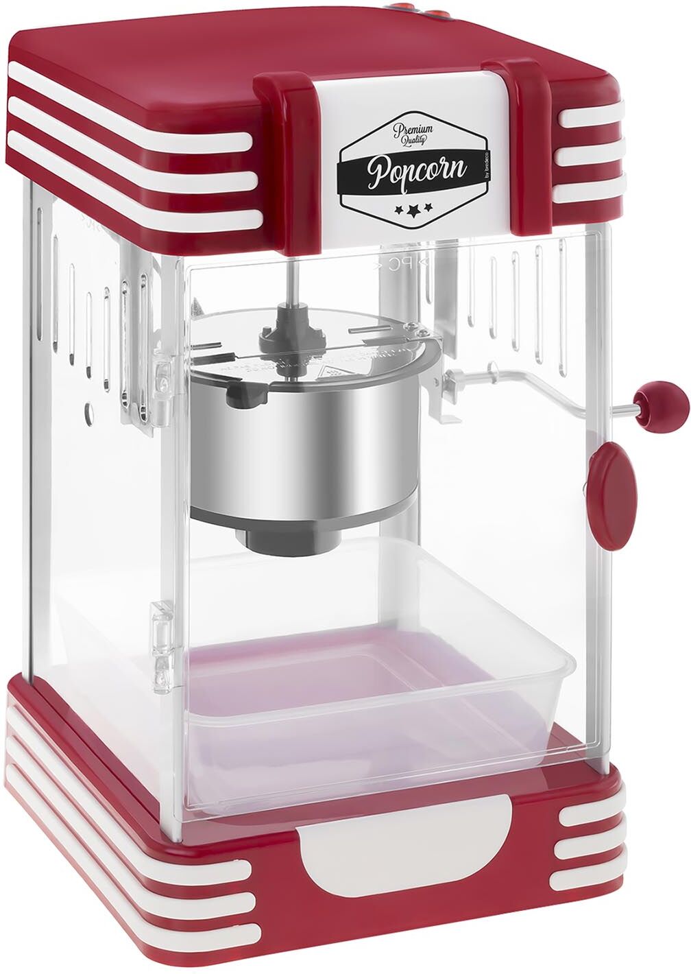 bredeco Popcorn Maker - 50’s Retro Design - Red BCPK-300-WR