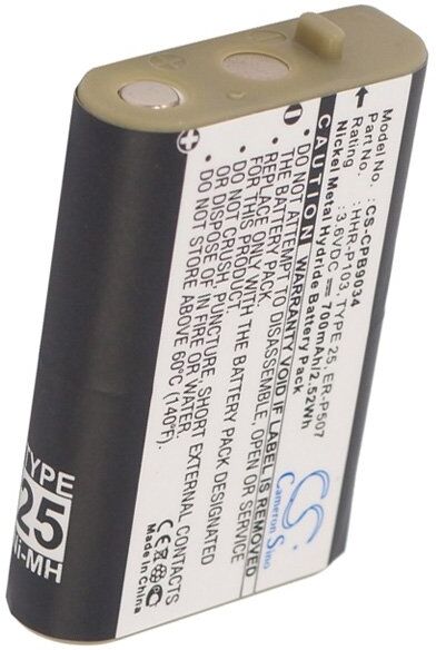 Panasonic Batteri (700 mAh 3.6 V) passende til Batteri til Panasonic KX-TGA230B