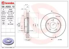 BREMBO Sats om 2 bromsskivor  (09.A303.10)