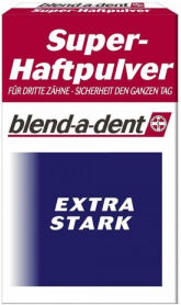 Procter & Gamble Service GmbH blend-a-dent Super-Haftpulver, schützt die Mundschleimhaut vor Druckstellen, 1 Packung = 50 g extra-stark