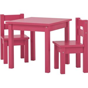 Hoppekids Kindersitzgruppe »MADS Kindersitzgruppe«, (Set, 3 tlg., 1 Tisch, 2... pink Größe