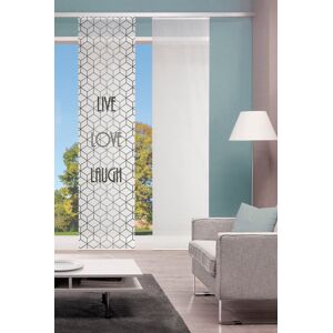 Vision S Schiebegardine »LIVE LOVE LAUGH«, (1 St.), HxB: 260x60, BAMBUS OPTIK grau Größe 260 cm