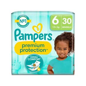Pampers - Premium Protection Grösse 6, Sparpack, Gr.6 Extra Large 13+kg 30 Pezzi