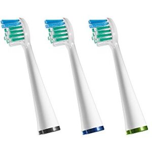 Waterpik Kompakt Bürstenköpfe, Schmale Ersatz-Zahnbürstenköpfe für Sensonic und Complete Care, 3er-Pack (SRSB-3E)