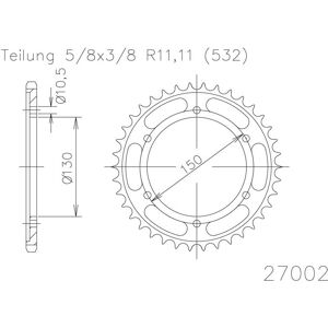 ESJOT Kettenrad, 47 Zähne