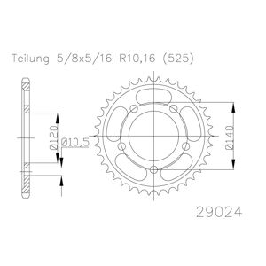 ESJOT Kettenrad, 43 Zähne