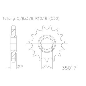 ESJOT Kettenritzel, 15 Zähne